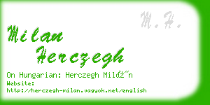 milan herczegh business card